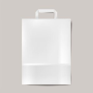 SHOPPING BAG WITH SOFT LOOP HANDLES AND D PUNCH